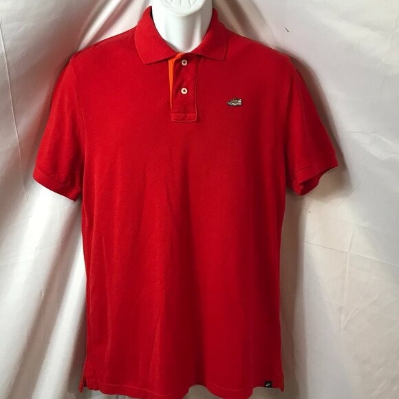 Nike Sport Shoe Emblem Activewear Athletic Sport Cut Polo Shirt - Picture 1 of 7